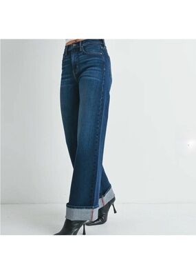 JBD High Rise Wide-Leg Cuffed Jeans size 29